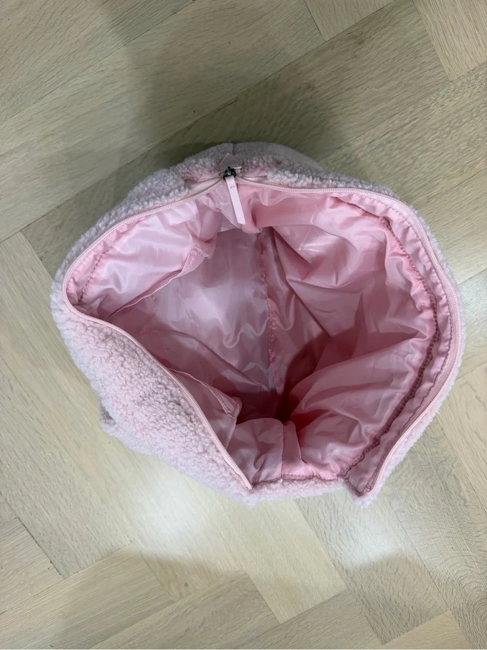 Pink Plush Tote Bag - Light Pink